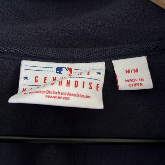 MLB Boston Red Sox Genuine Merchandise Navy Blue Front Zip Fleece Sweatshirt M - Picture 4 of 6